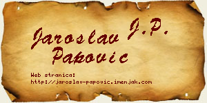 Jaroslav Papović vizit kartica